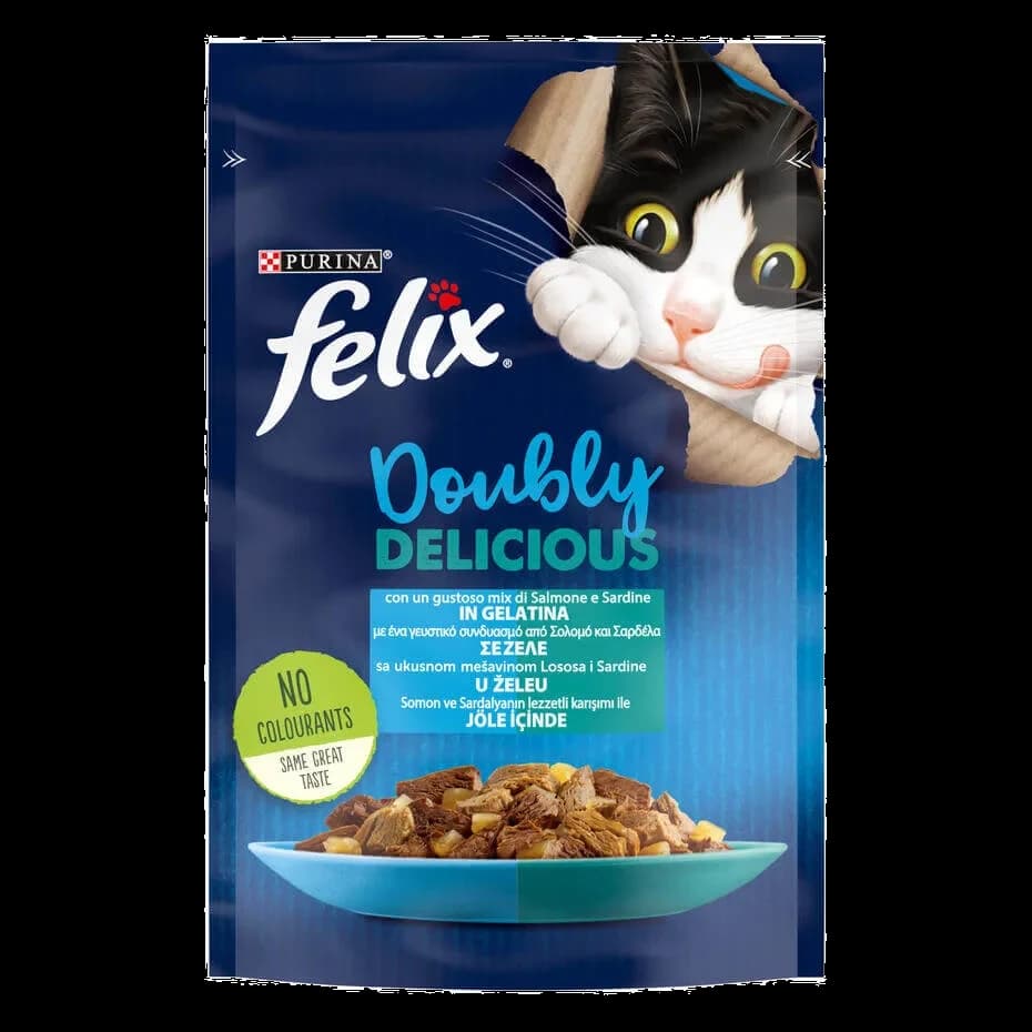 Felix Double Delicious Jöle İçinde Sardalya & Somonlu Kedi Maması 85 g — Bafra Emre Şahin Petshop